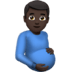 🫃🏿 pregnant man: dark skin tone display on Apple